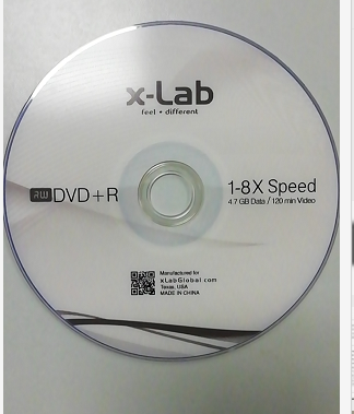 xLab DVD+R 1-8X Speed 4.7 GB/120 min Recordable Disk