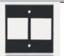 2 Port Keystone Faceplate