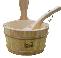 Sauna bucket with spoon